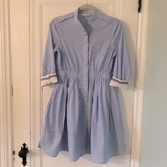 mila duo tone shirt dress
